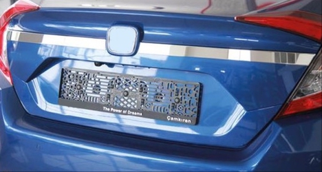 HONDA CIVIC FC5 2016-2020 IÇIN UYUMLU BAGAJ ÜST NIKELAJ KAPLAMA DAR